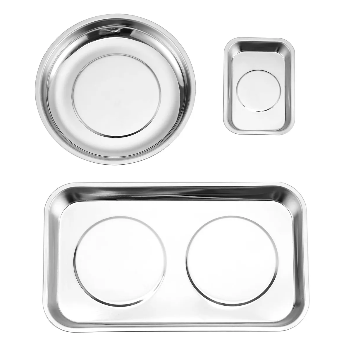 3 Bandejas Charolas Magnéticas De Acero Inoxidable Multiusos