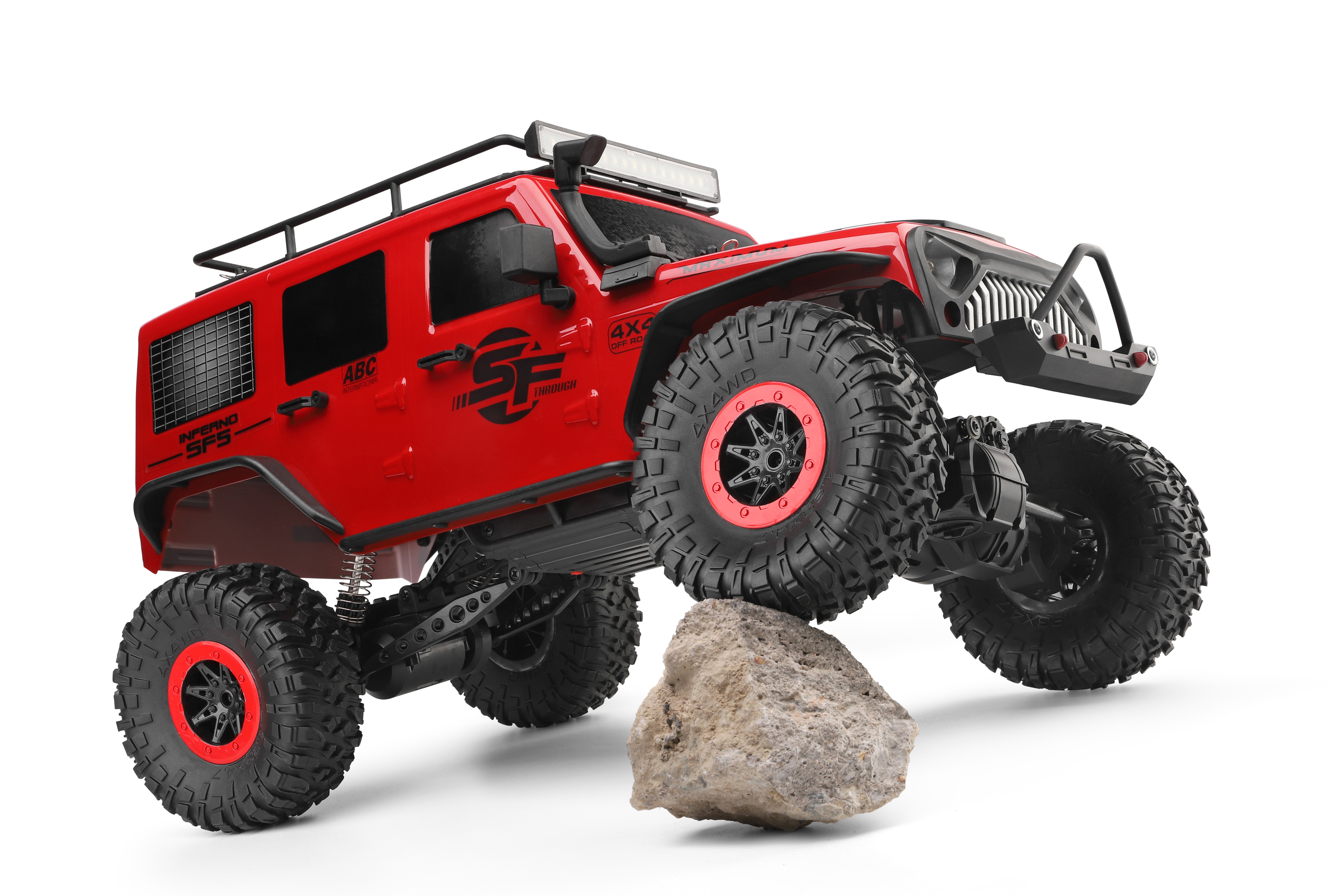 Camioneta Rc Carro A Control Remoto 4x4 15km/h Todo Terreno Off Road Jeep Buggy Razer Rc 104311 rojo militar 1:10 Wltech
