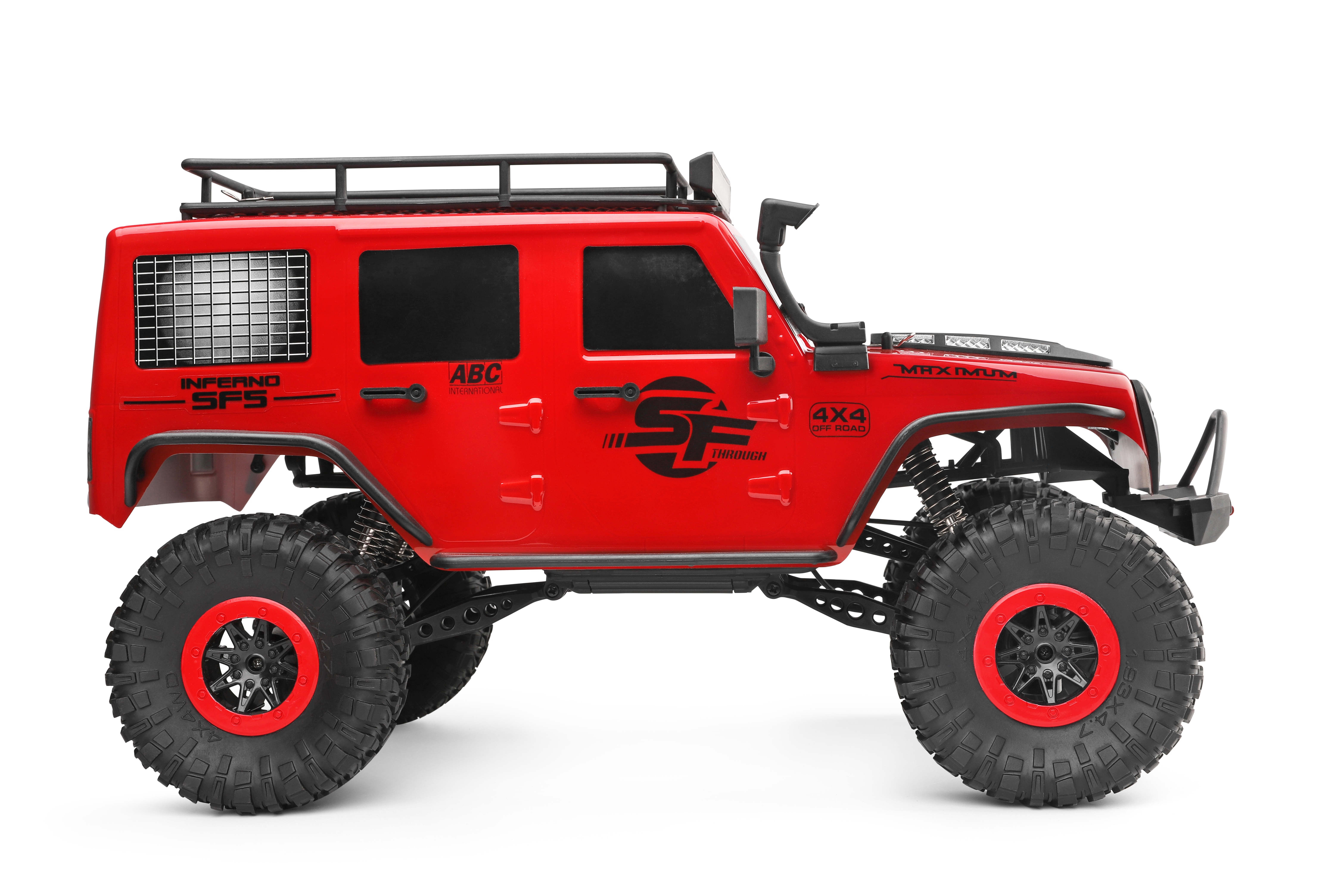 Camioneta Rc Carro A Control Remoto 4x4 15km/h Todo Terreno Off Road Jeep Buggy Razer Rc 104311 rojo militar 1:10 Wltech