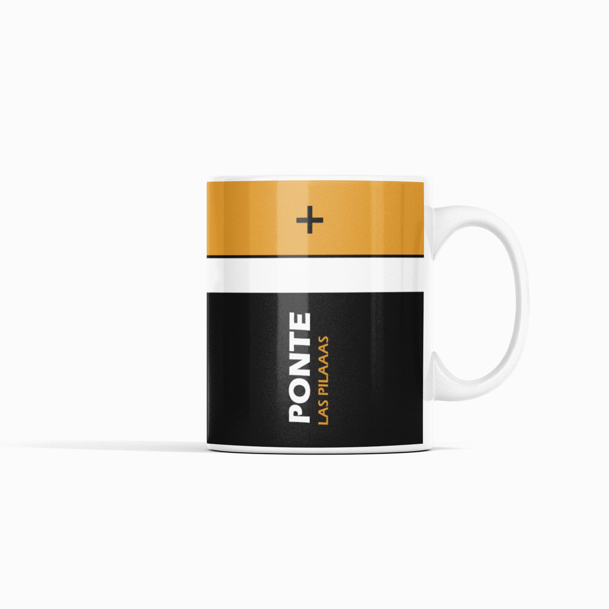 Taza de Cerámica Blanca con Diseño de PilaPara Decoración De Alta Calidad 