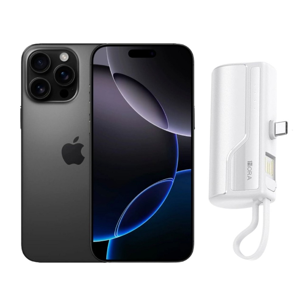 iPhone 16 Pro Max 256GB Negro CHIP Desbloqueado + Mini Power Bank
