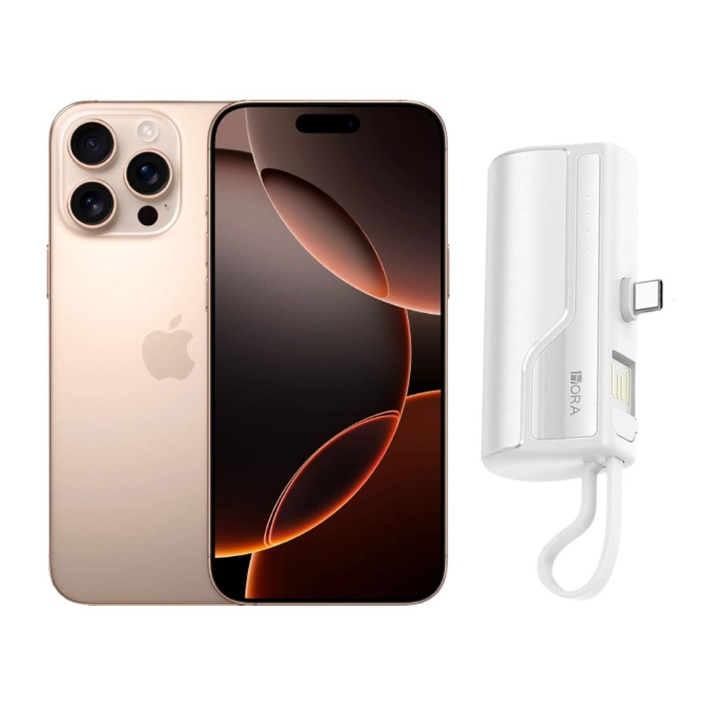 iPhone 16 Pro Max 256GB Desierto CHIP Desbloqueado + Mini Power Bank