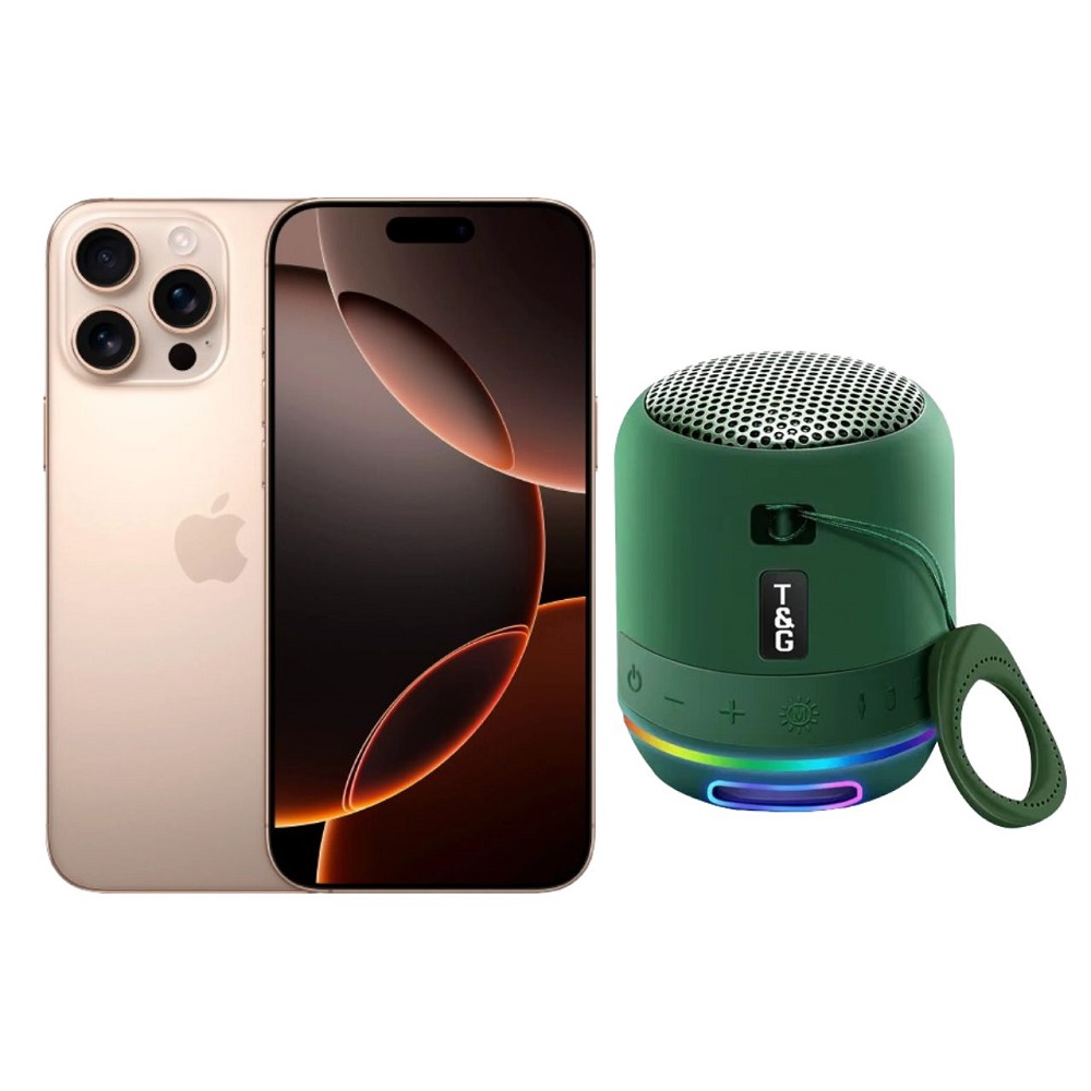iPhone 16 Pro Max 256GB Desierto CHIP Desbloqueado + Mini Bocina