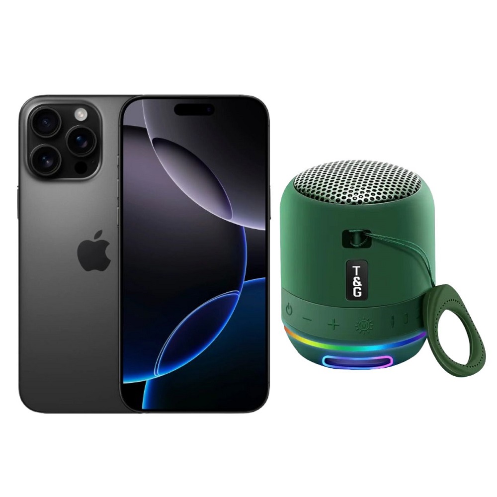 iPhone 16 Pro Max 256GB Negro CHIP Desbloqueado + Mini Bocina
