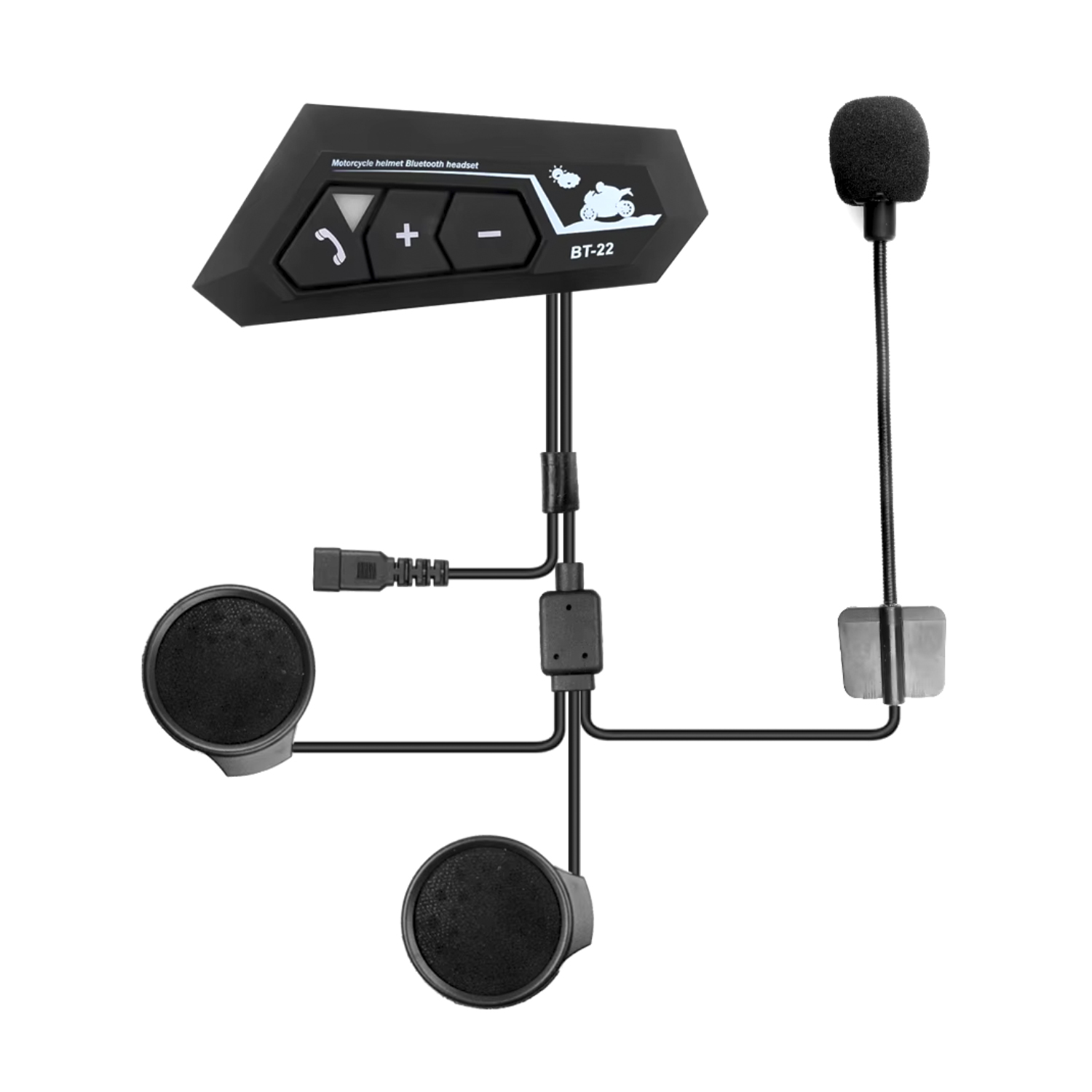 Hype Audifonos Bluetooth Para Casco Moto BT-22