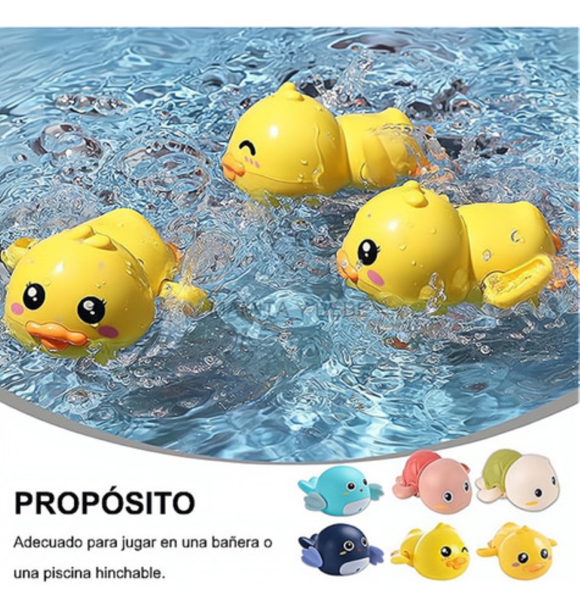 Juguetes Baño Para Bebé+gorro Ducha Ajustable 8 pz
