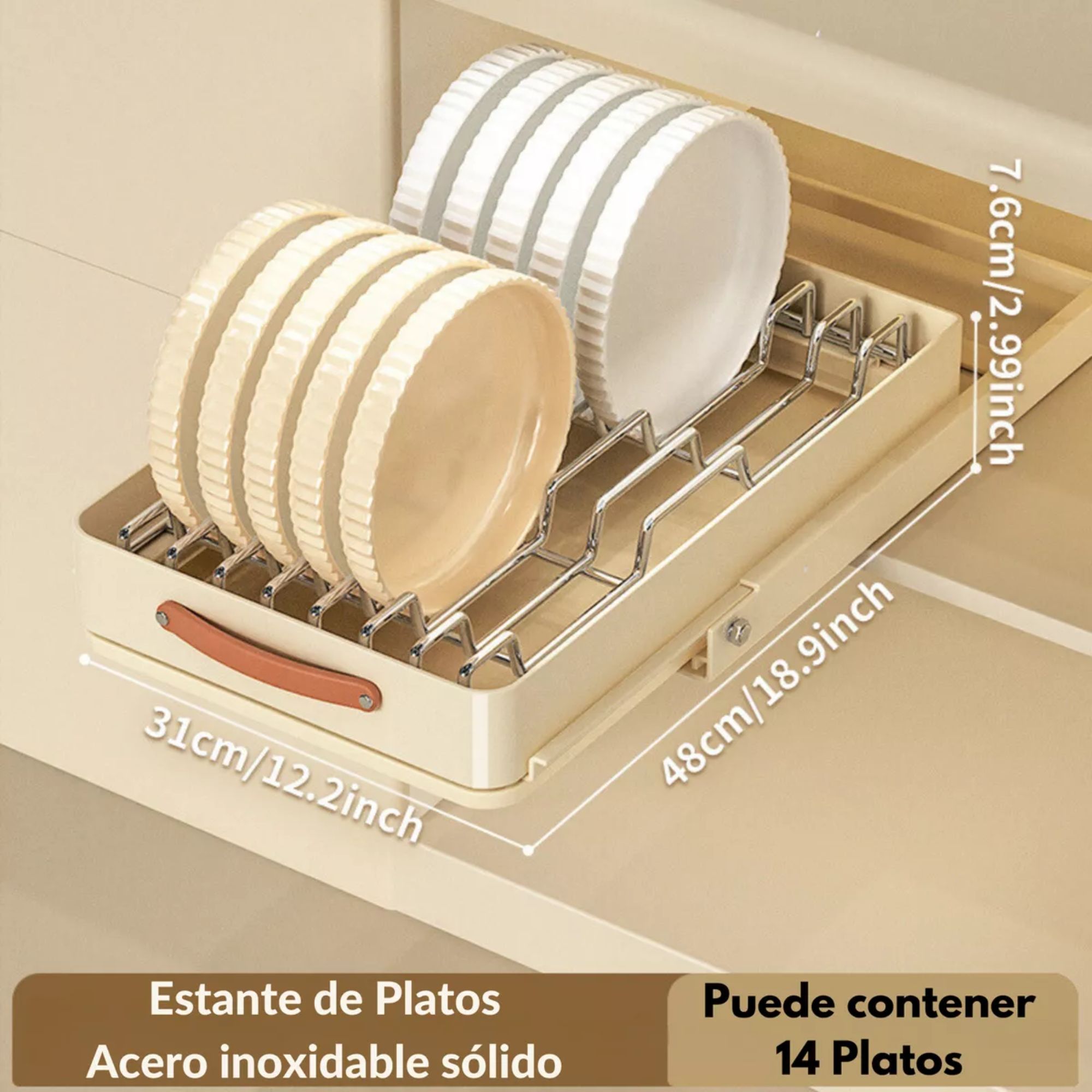Organizador Rack Gabinete Deslizable Escurridor Para Cocina Organizador para Platos