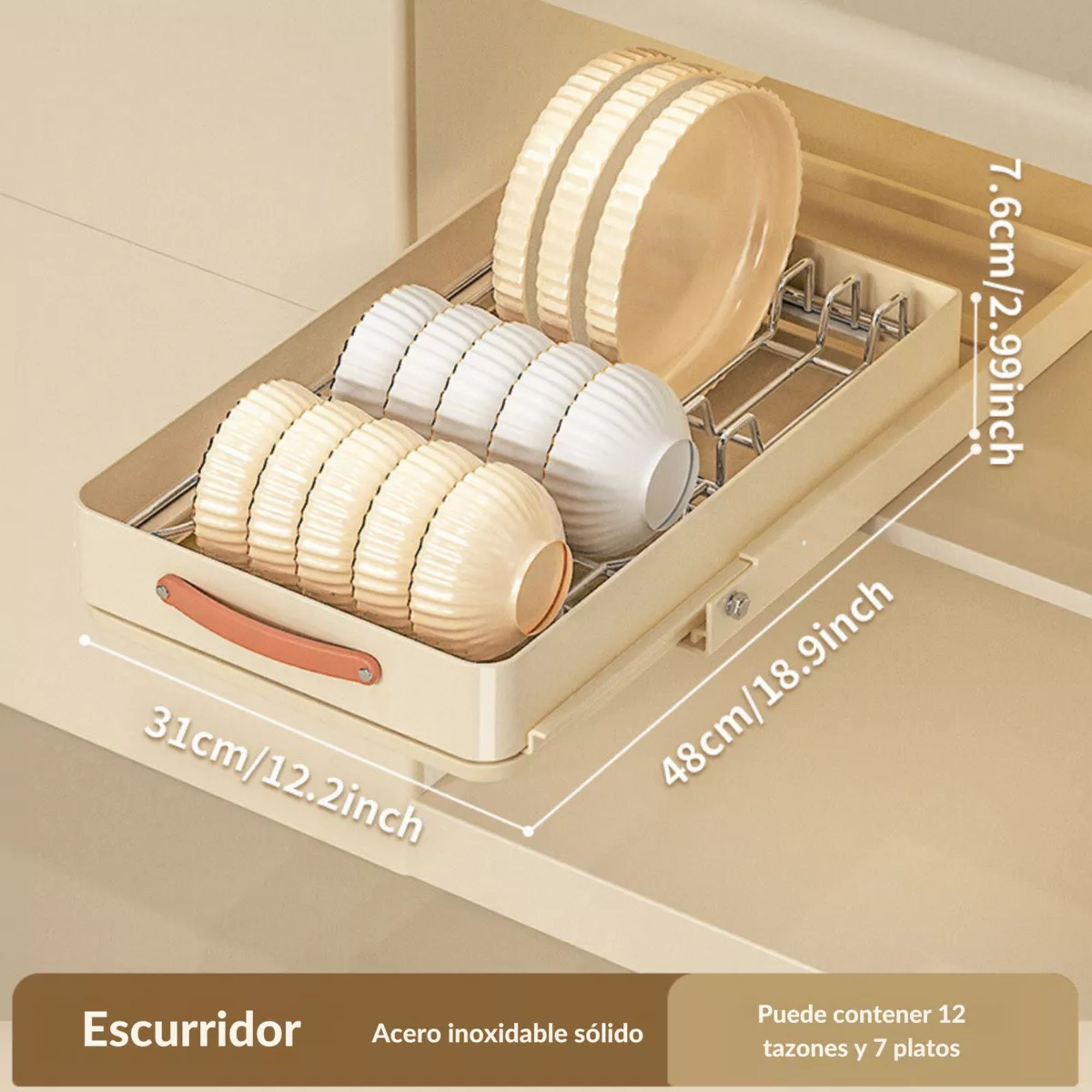 Organizador Rack Gabinete Deslizable Escurridor Para Cocina Organizador para Almacenamiento 