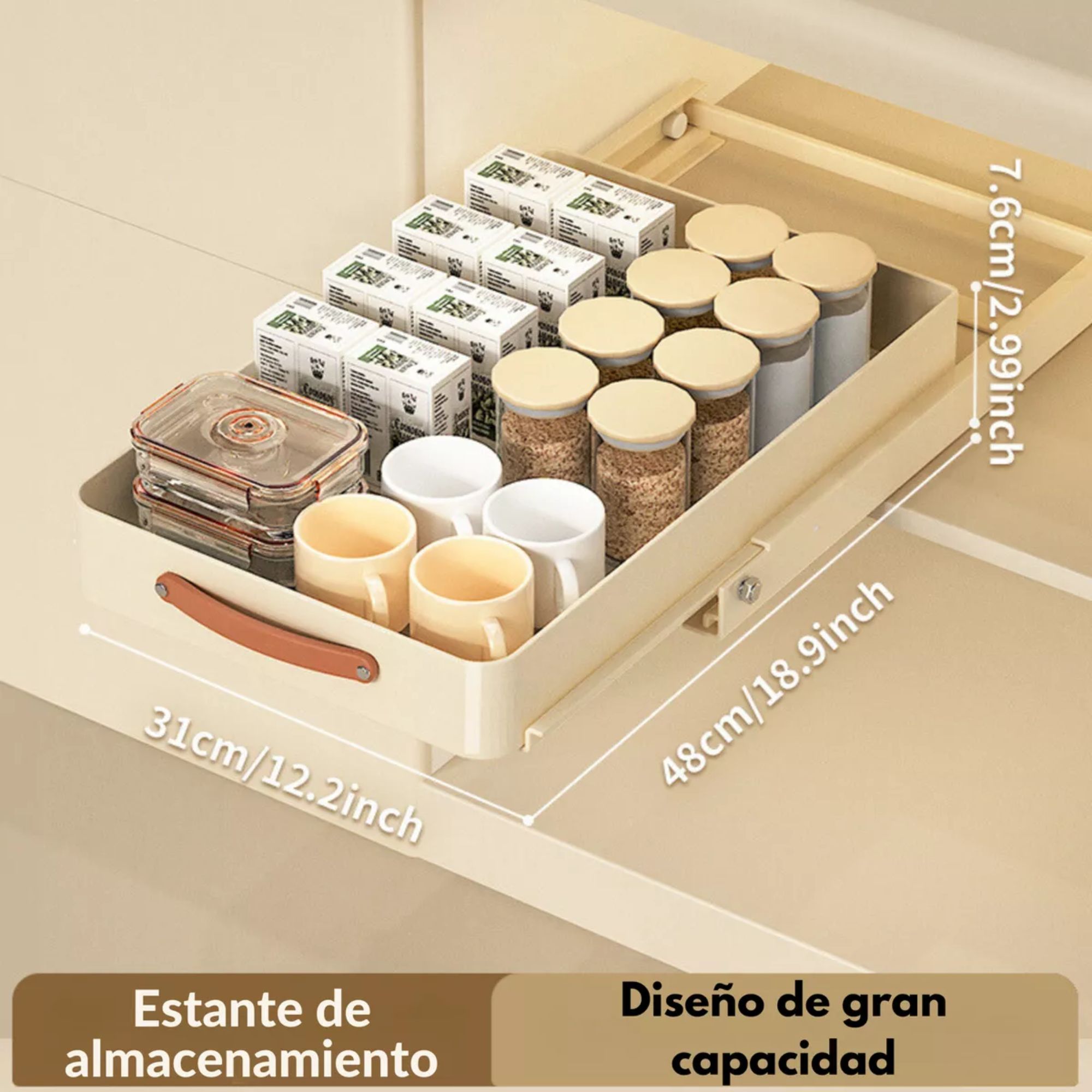 Organizador Rack Gabinete Deslizable Escurridor Para Cocina Organizador Utencilios de Cocina