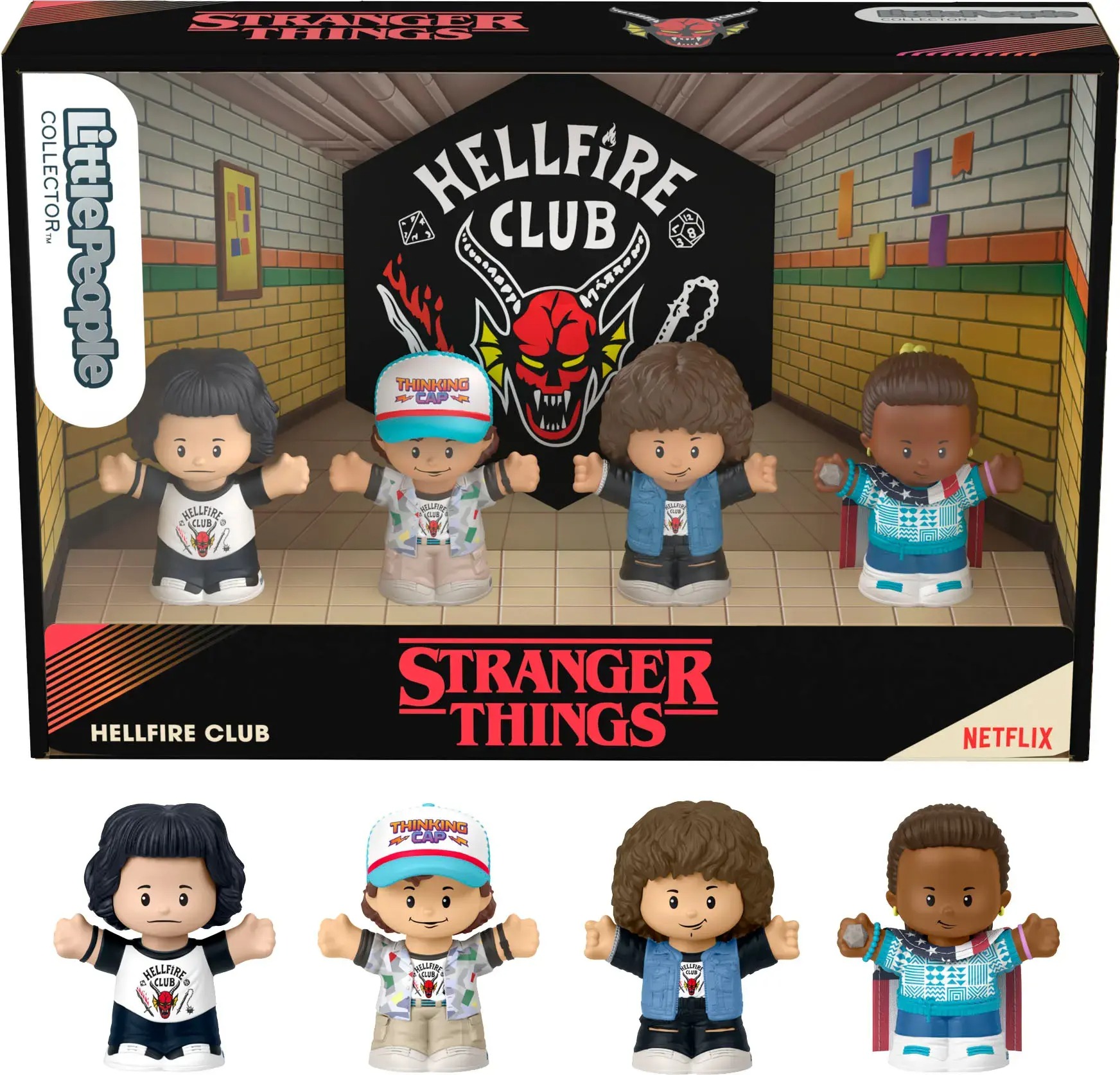 Figura Colección Little People Collector Stranger Things Hellfire Club Set Original Regalo