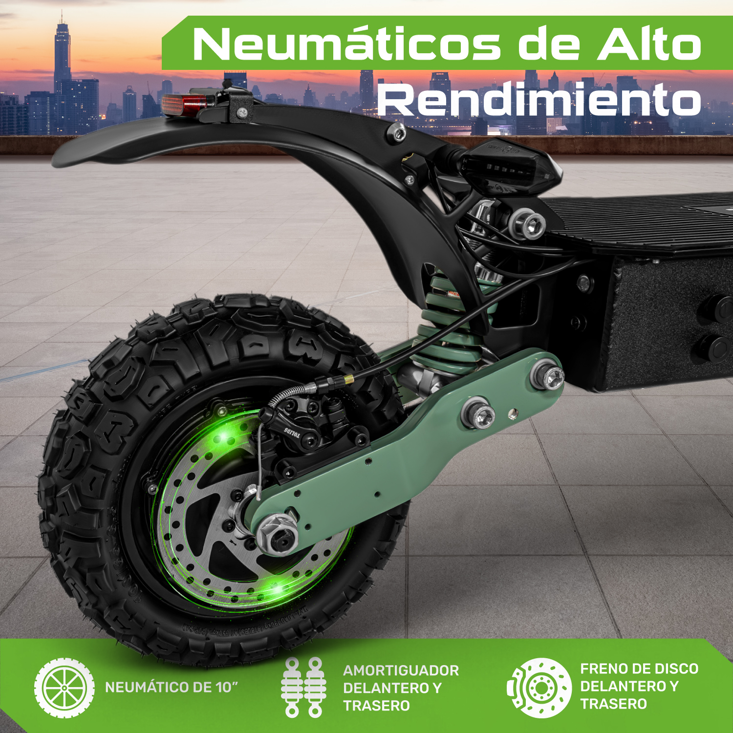 Scooter Electrico Plegable Premium 75 Km/h Full Luz Led