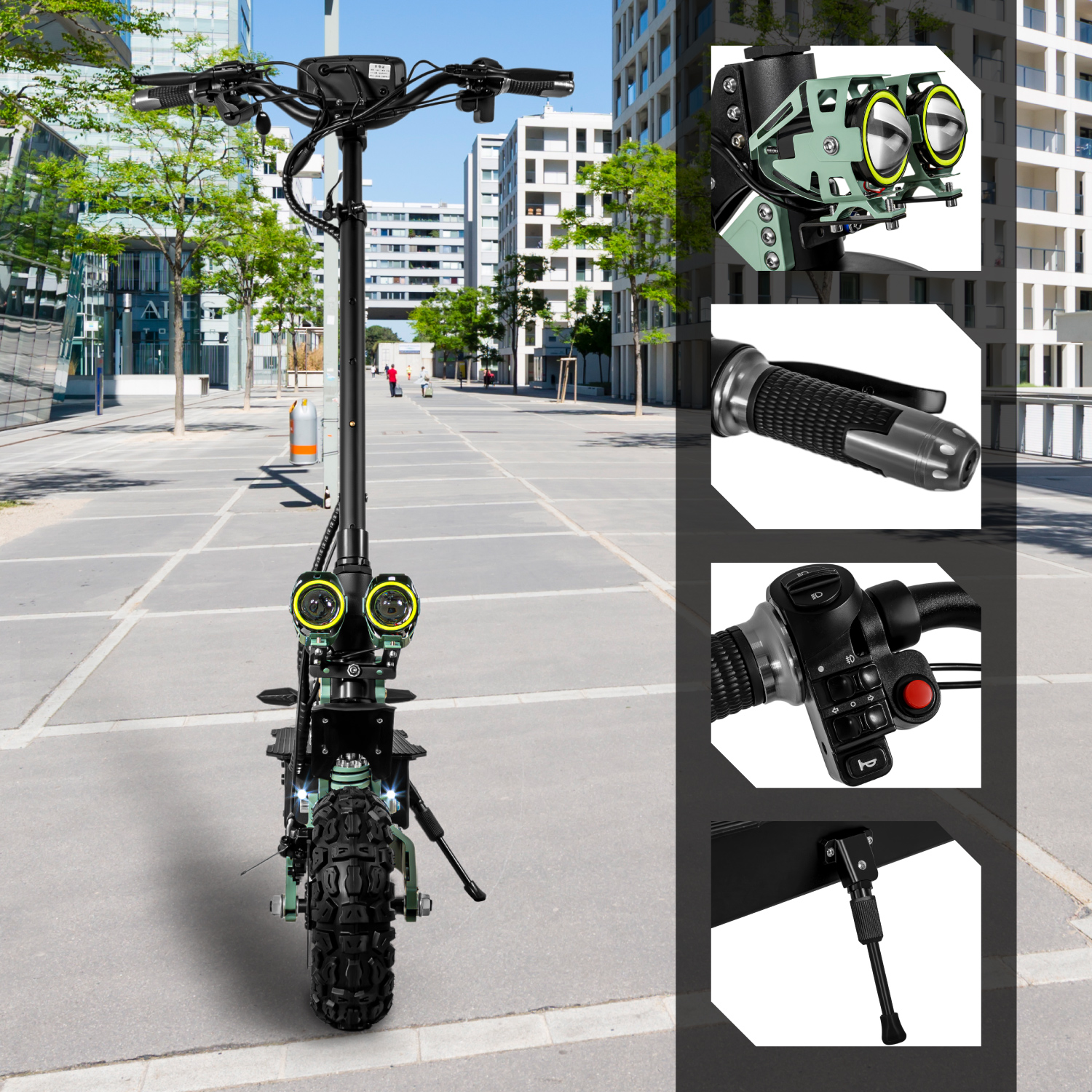 Scooter Electrico Plegable Premium 75 Km/h Full Luz Led