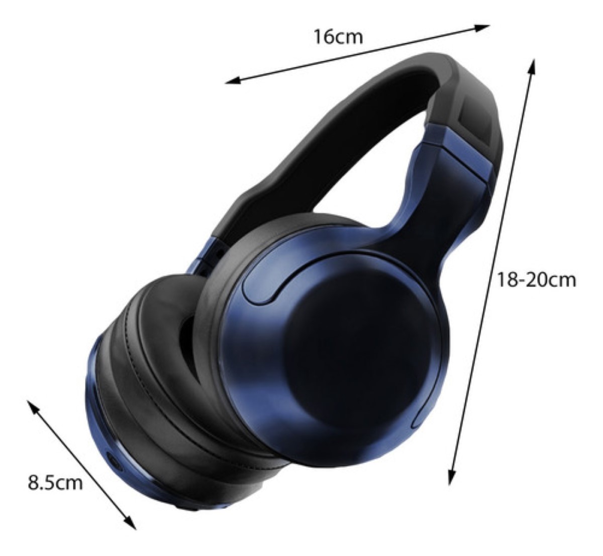 Audifonos Diadema Inalambricos Bluetooth  Negro Azul