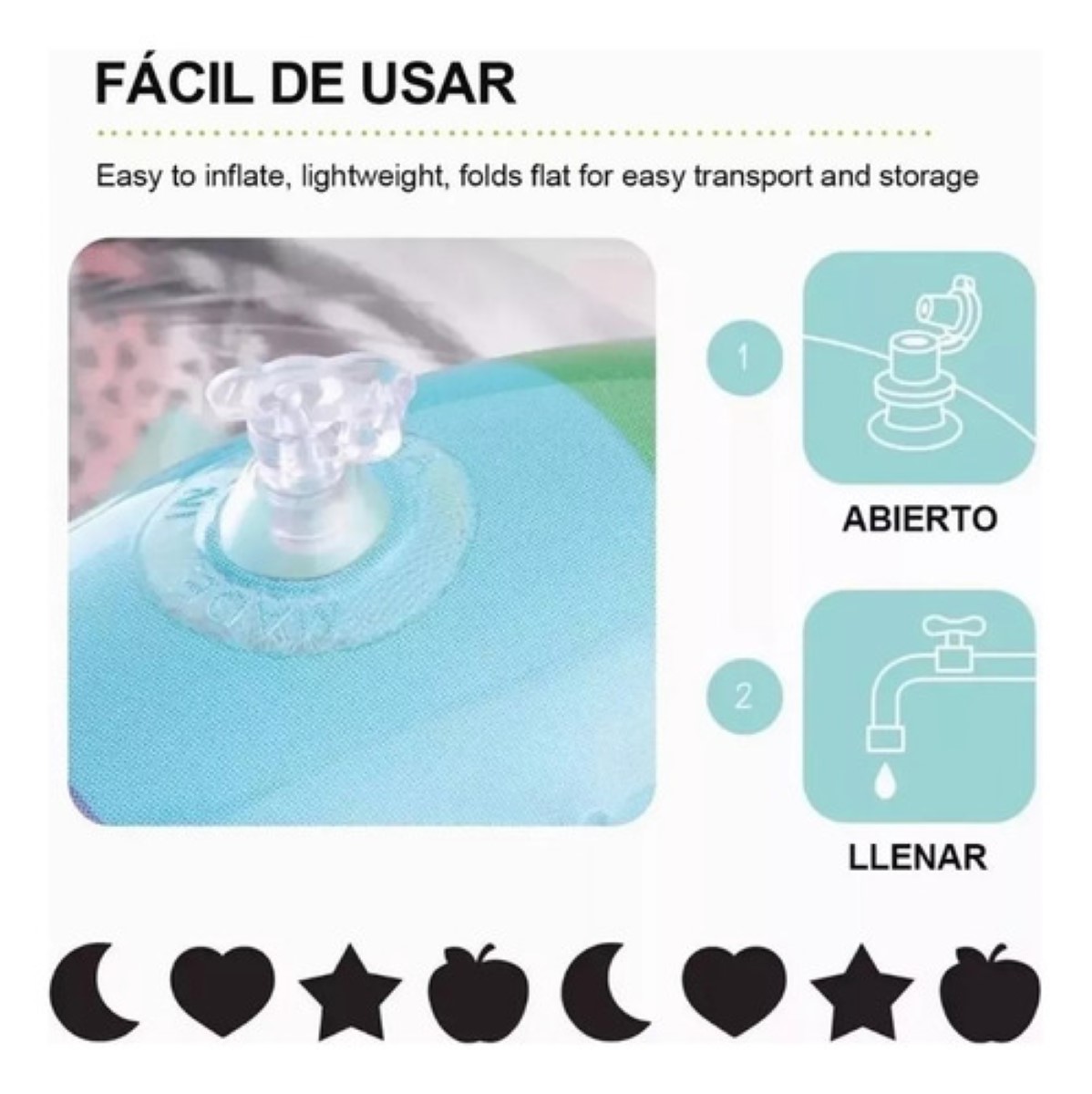 Cilindro Inflable Para Bebé Estimulación de Gateo Verde