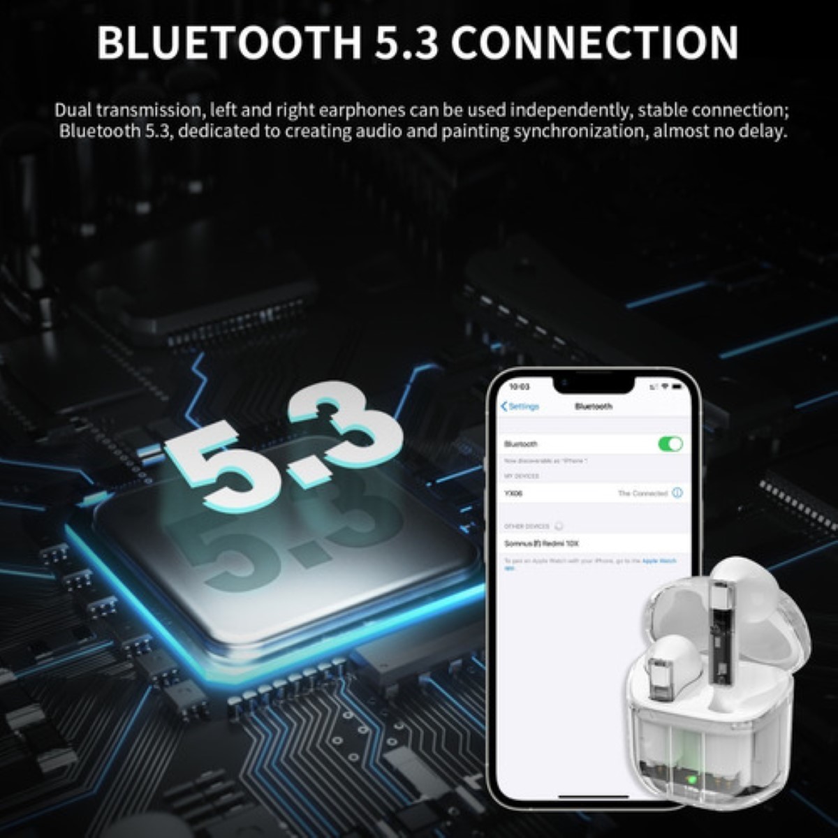 Audífonos Inalámbricos Phocar Nn-eb-00 True Wireless 1 Par Blanco