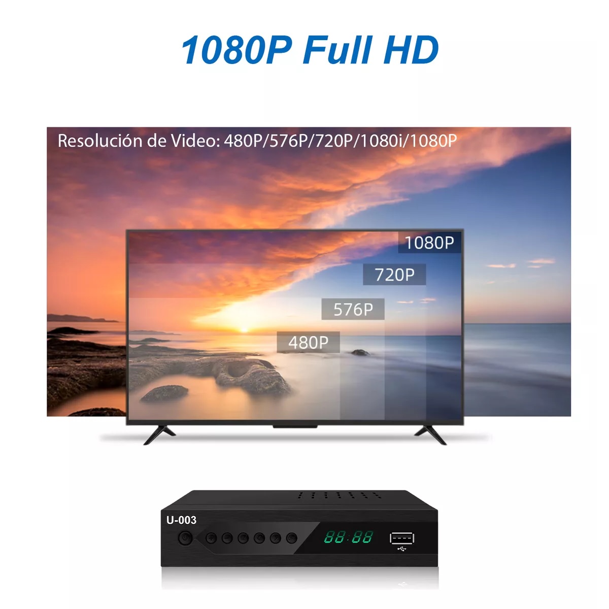 Decodificador De Tv Digital Convertidor 1080p Full Hd