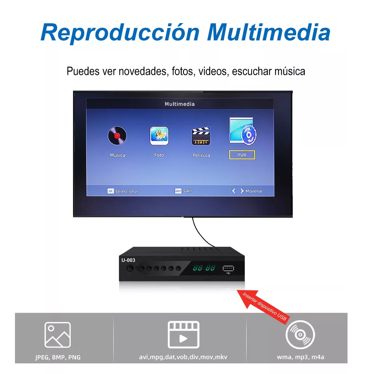 Decodificador De Tv Digital Convertidor 1080p Full Hd