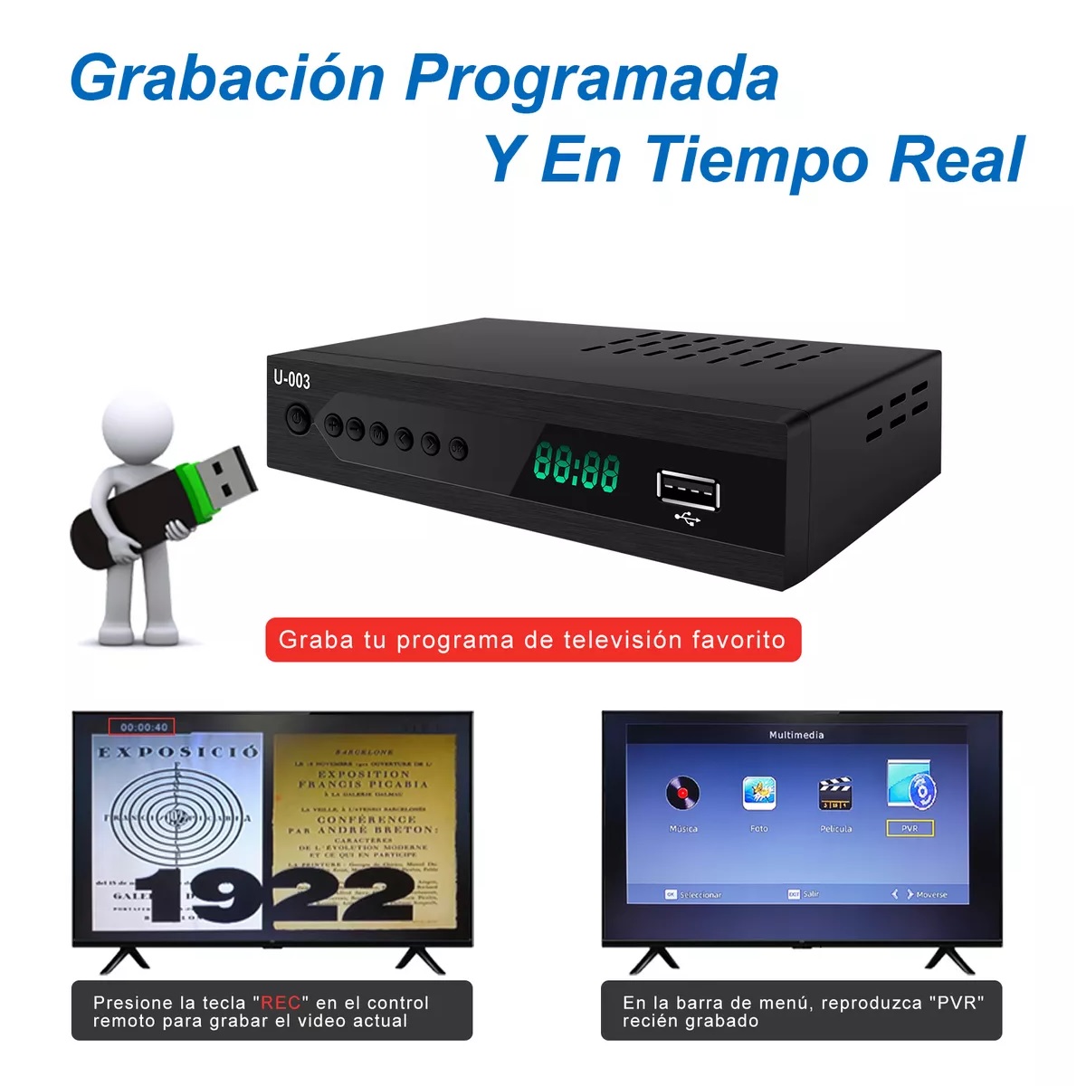 Decodificador De Tv Digital Convertidor 1080p Full Hd