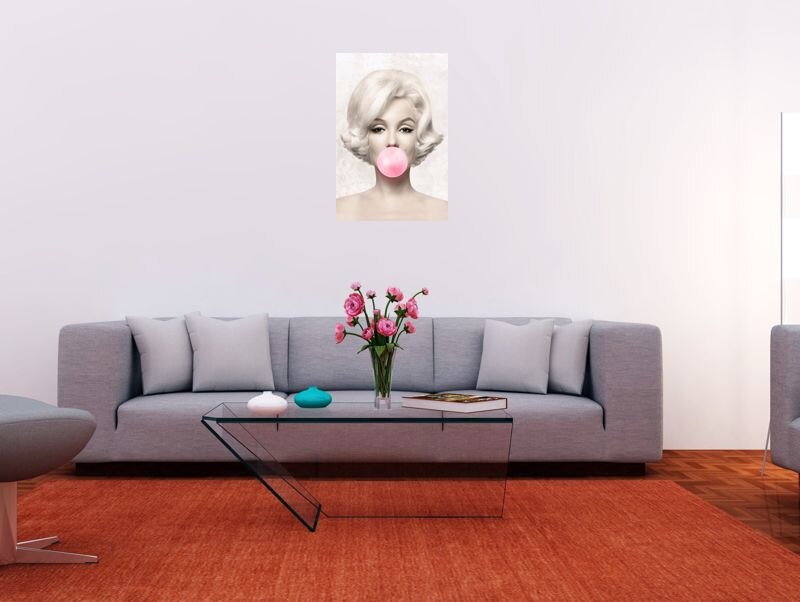 Cuadro Decorativo Canvas Marilyn Monroe con chicle