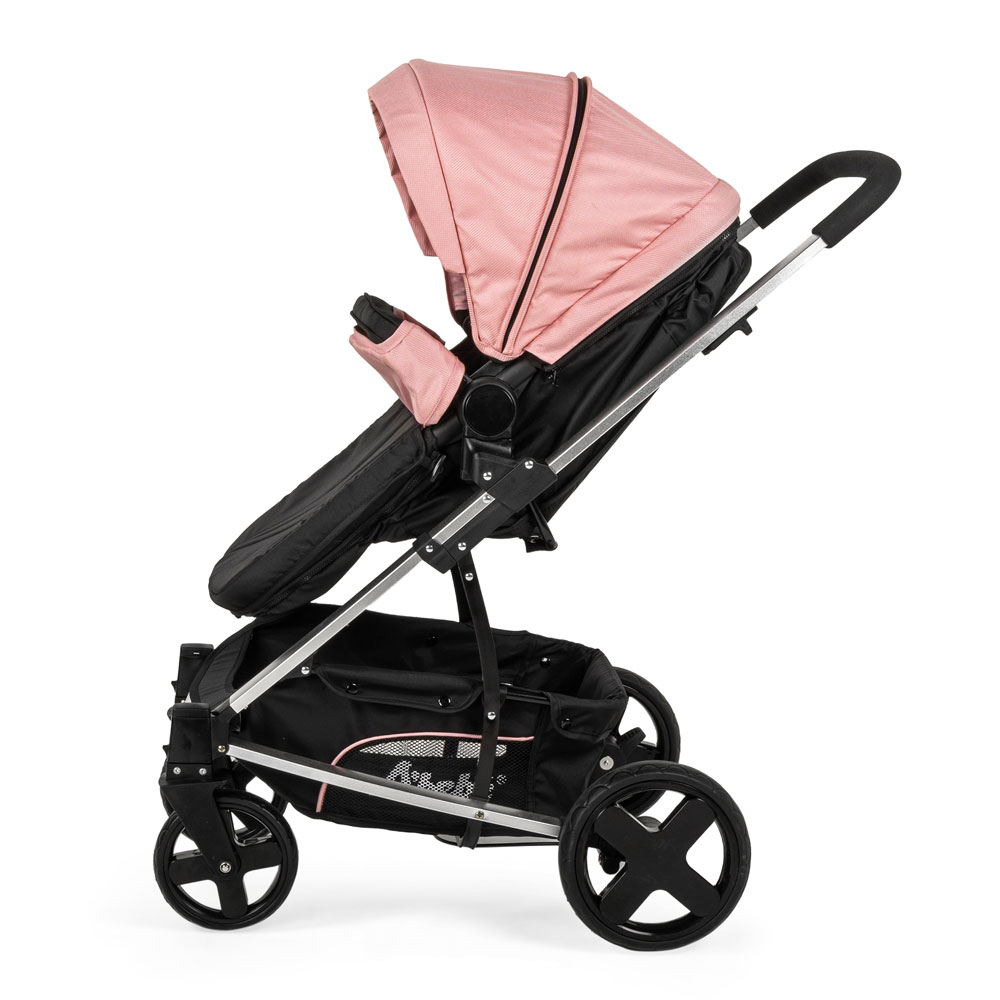 Carriola de Viaje para Bebe Plegable Ligera con Portabebe-Rosa