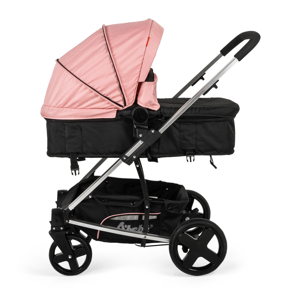 Carriola de Viaje para Bebe Plegable Ligera con Portabebe-Rosa