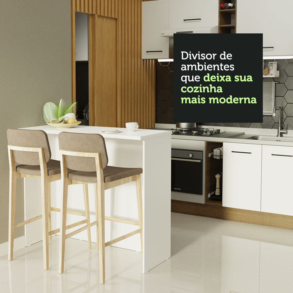 Isla Barra Comedor Desayunador Antecomedor Madesa 120cm B1