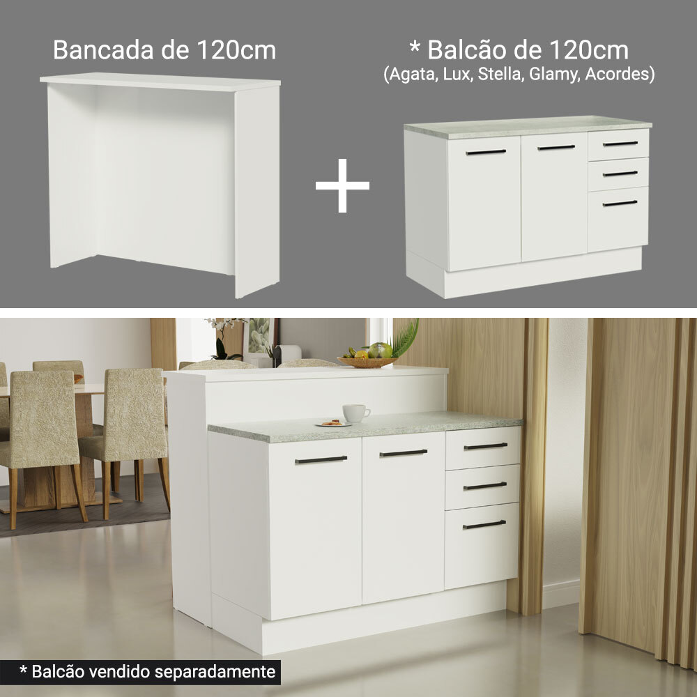 Isla Barra Comedor Desayunador Antecomedor Madesa 120cm B1
