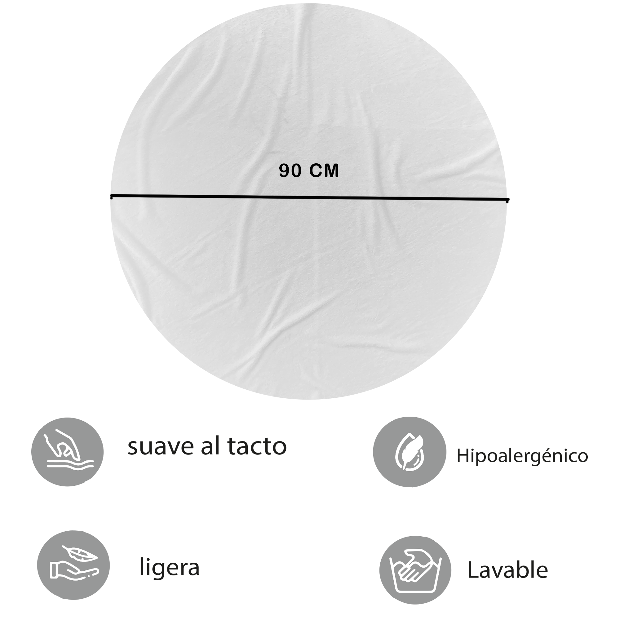 Cobija Manta Frazada Redonda Para Bebé Diseño de Pizza de Peperonni Ultra Suave y Ligera