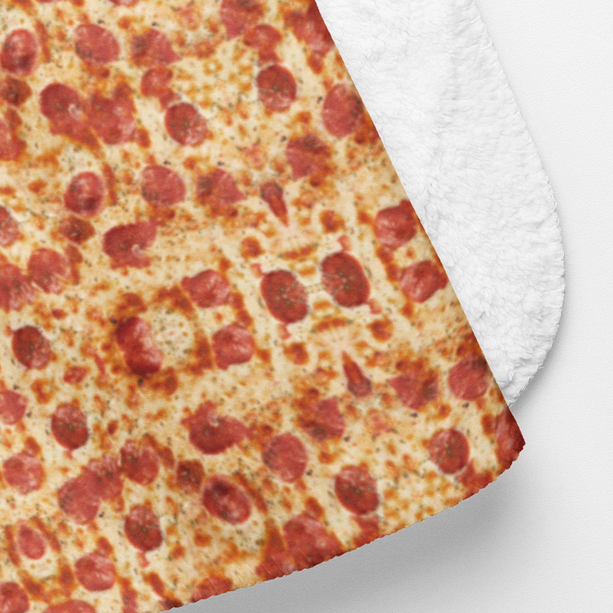 Cobija Manta Frazada Redonda Para Bebé Diseño de Pizza de Peperonni Ultra Suave y Ligera
