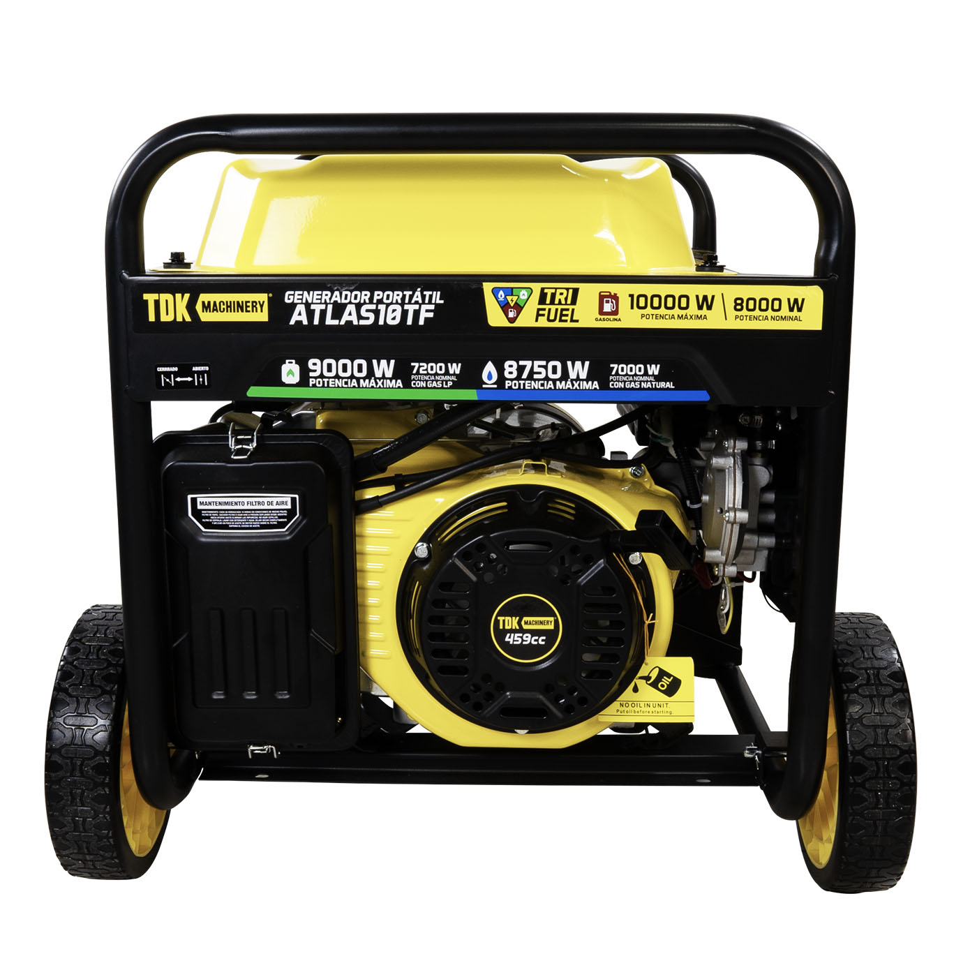 Generador Profesional 3 en 1 Gasolina/Gas Lp/Gas Natural TDK Machinery 10KW 110v/220v - ATLAS10TF