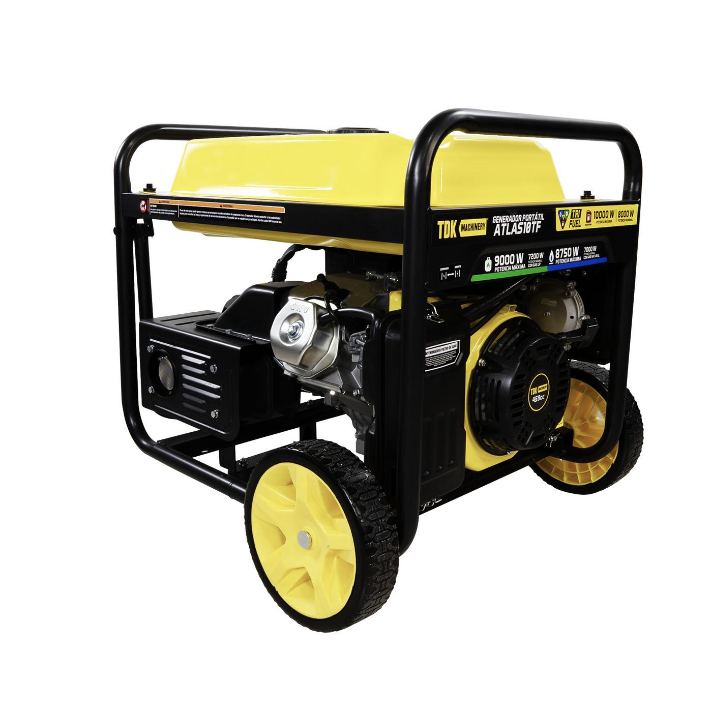 Generador Profesional 3 en 1 Gasolina/Gas Lp/Gas Natural TDK Machinery 10KW 110v/220v - ATLAS10TF