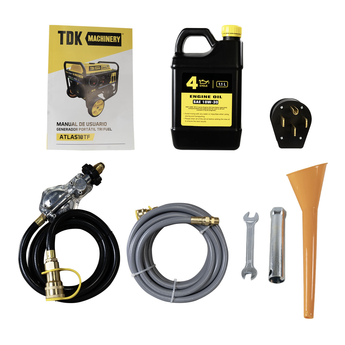 Generador Profesional 3 en 1 Gasolina/Gas Lp/Gas Natural TDK Machinery 10KW 110v/220v - ATLAS10TF