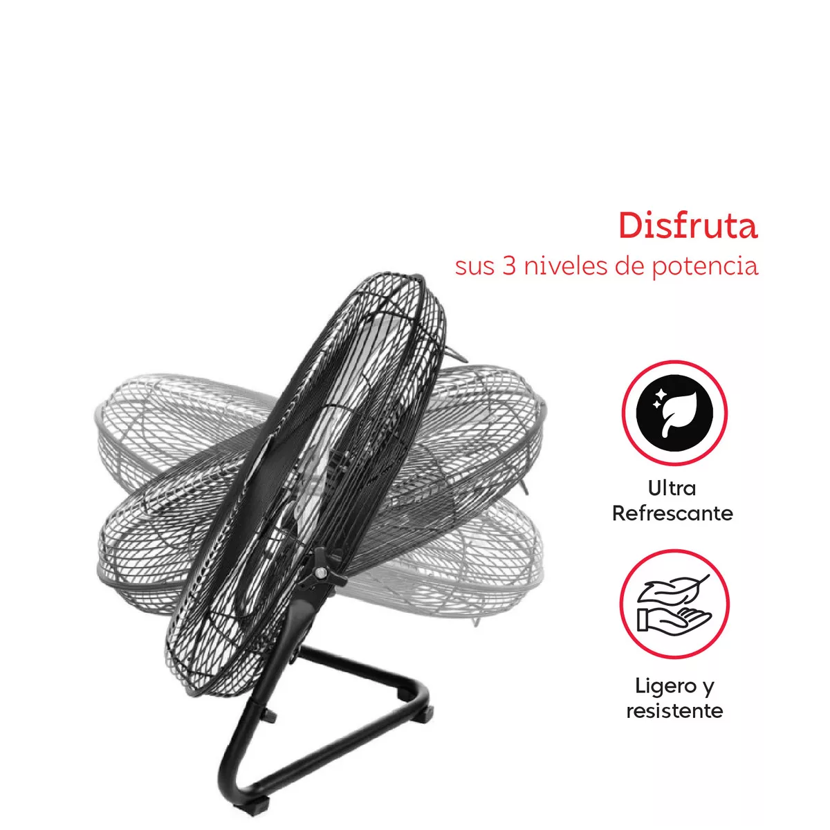 Ventilador De Piso 20 PuLG 3 Aspas Metálicas 3 
