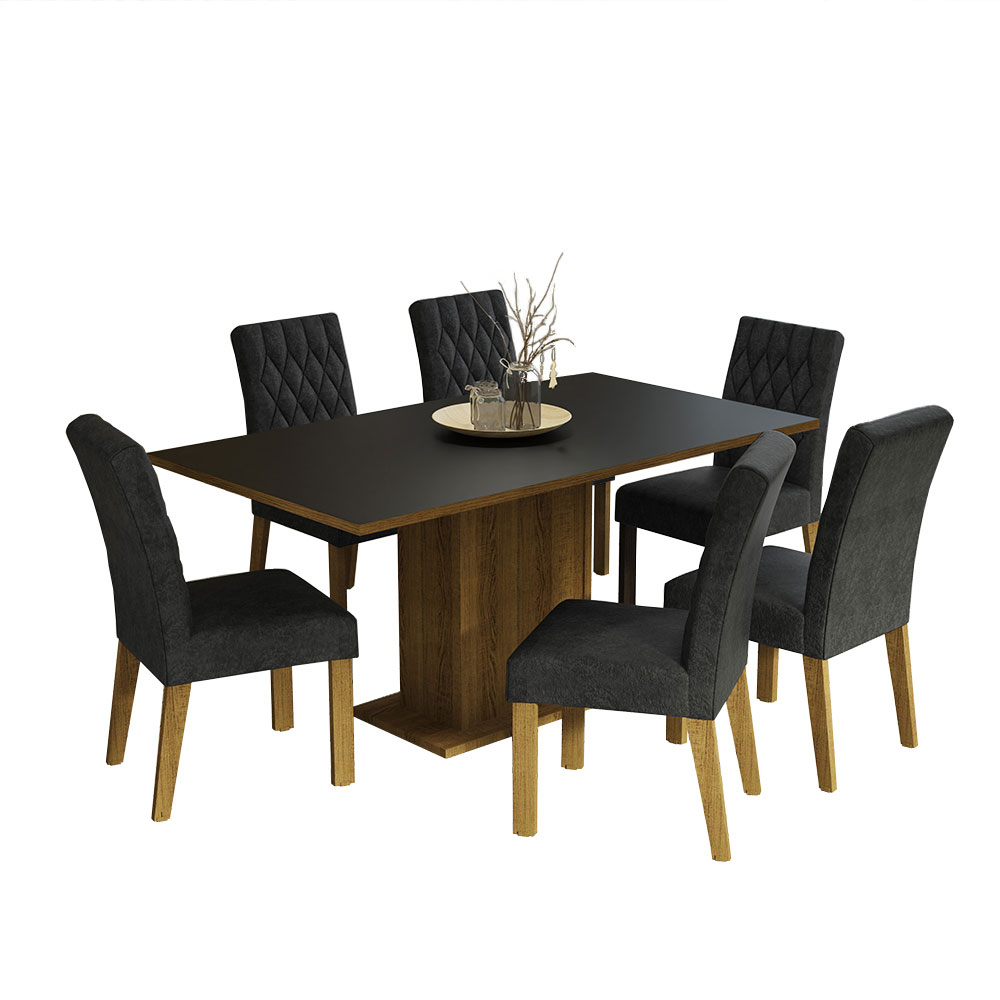 Juego de Comedor con Mesa y 6 Sillas Madesa Oxford Hanna MN