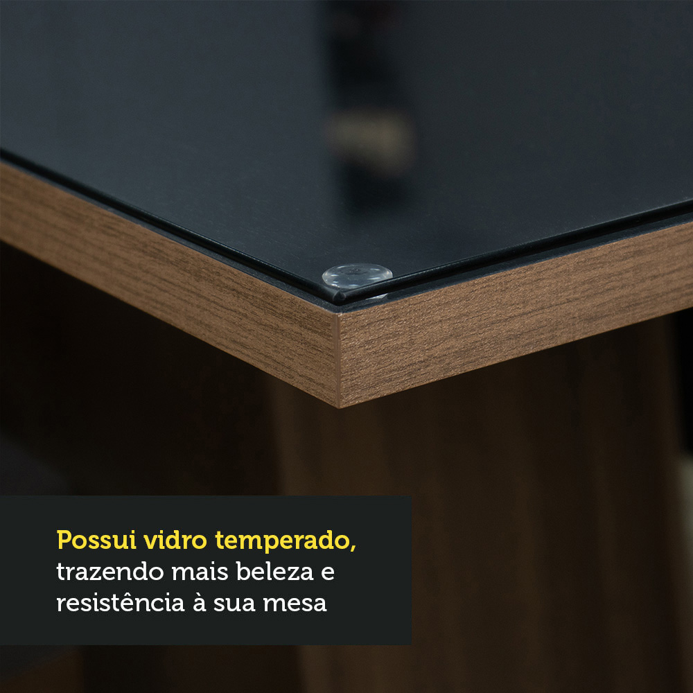 Juego de Comedor Mesa de Vidrio 4 Sillas Madesa Oxford 11 MN