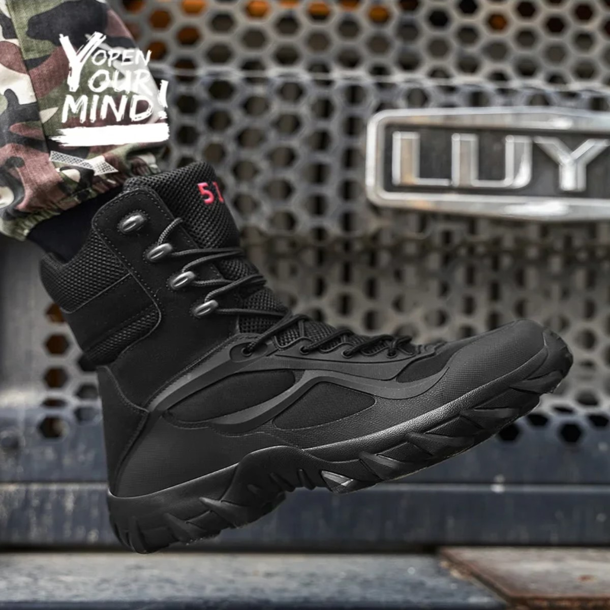 Botas zapato tácticas negro ligera ejército hombre botines malla transpirable senderismo escalada.