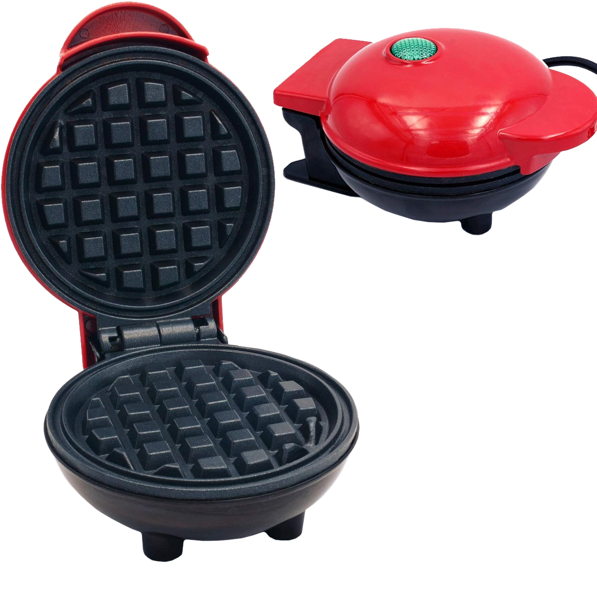 Mini Wafflera Electrica Personal Antiadherente Facil De Limpiar