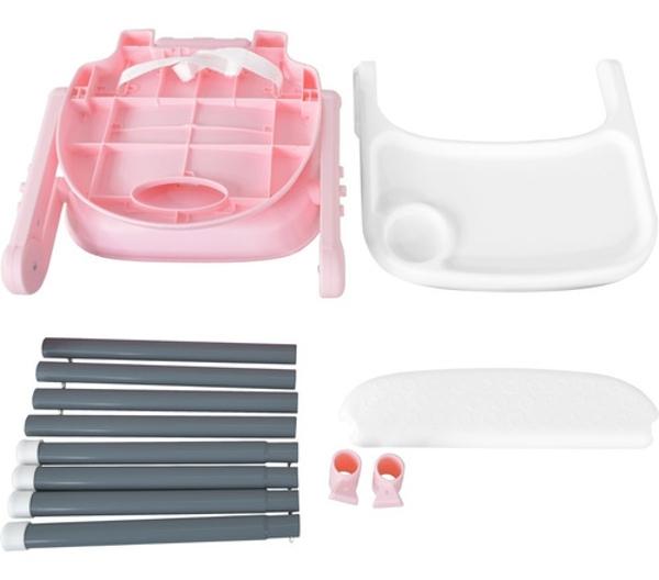 Silla Periquera Alta Bebe Plegable 3 En 1 Bandeja Ajustable
