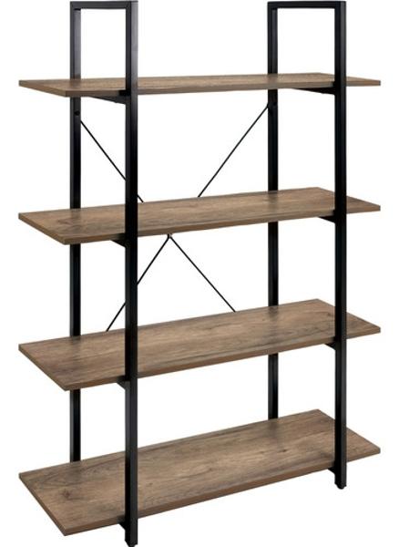 Librero Madera Estante Minimalista 4 Repisas Tipo Boho