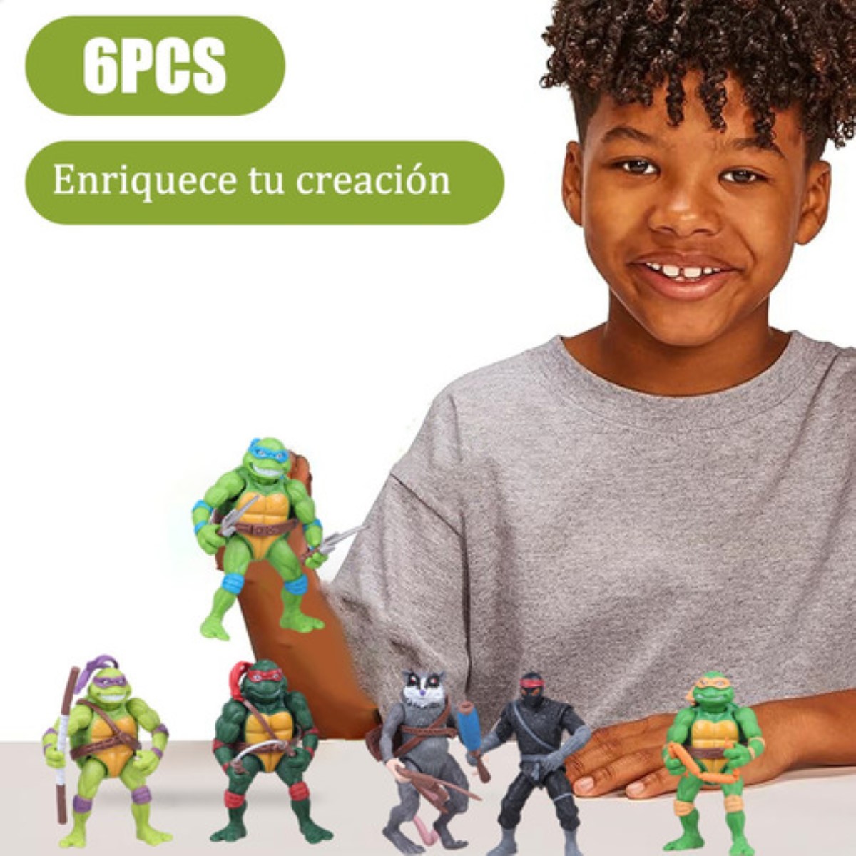 6 Piezas Tortugas Ninja Mutant Juguete Regalo