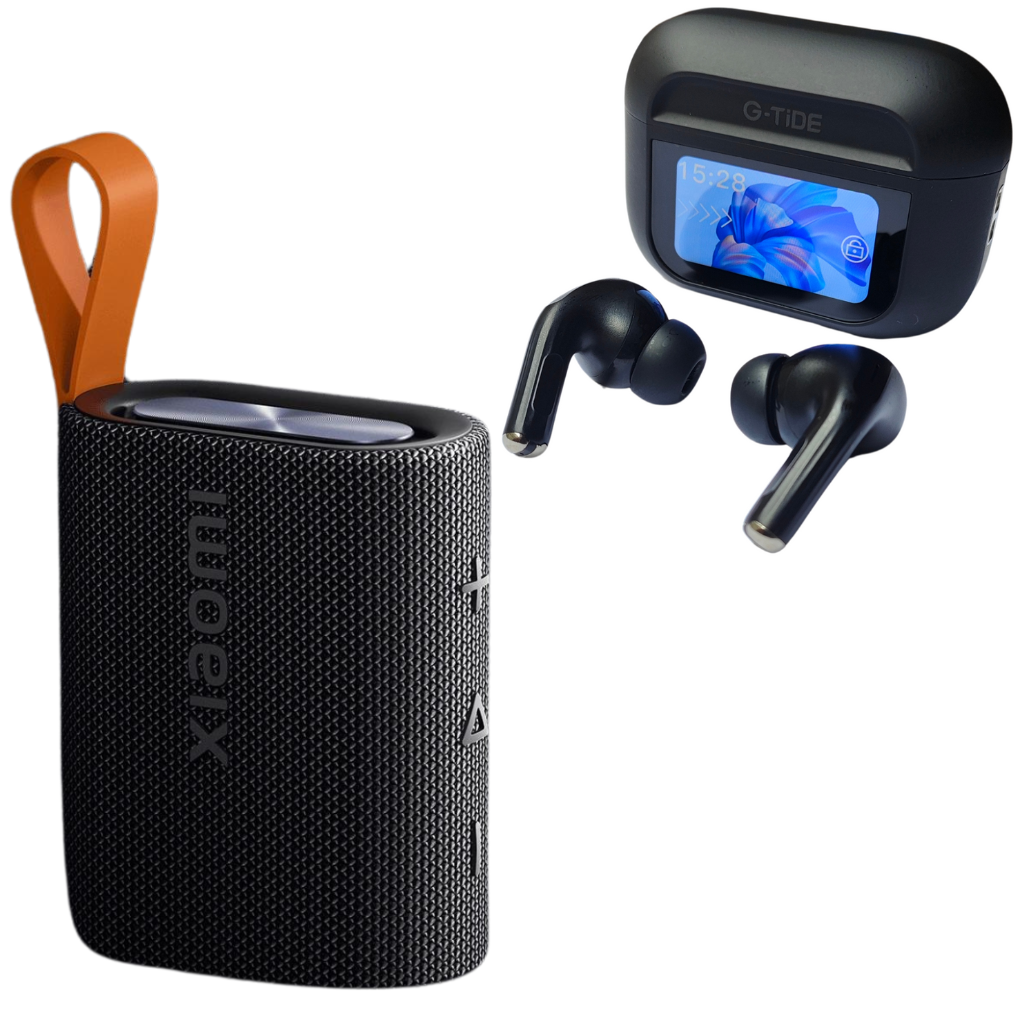 Xiaomi Sound Pocket Bocina Portátil con Audífonos con pantalla táctil G-TIDE Future Pod. Combo
