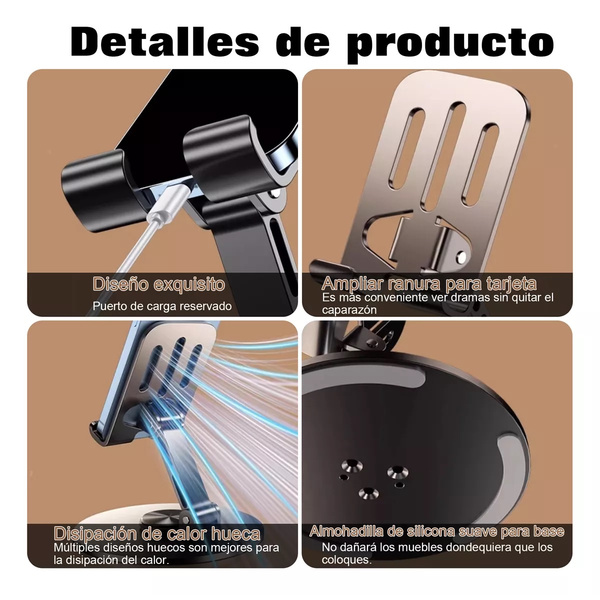 Base Soporte Para Celular Tablet Ajustable Escritorio Mesa
