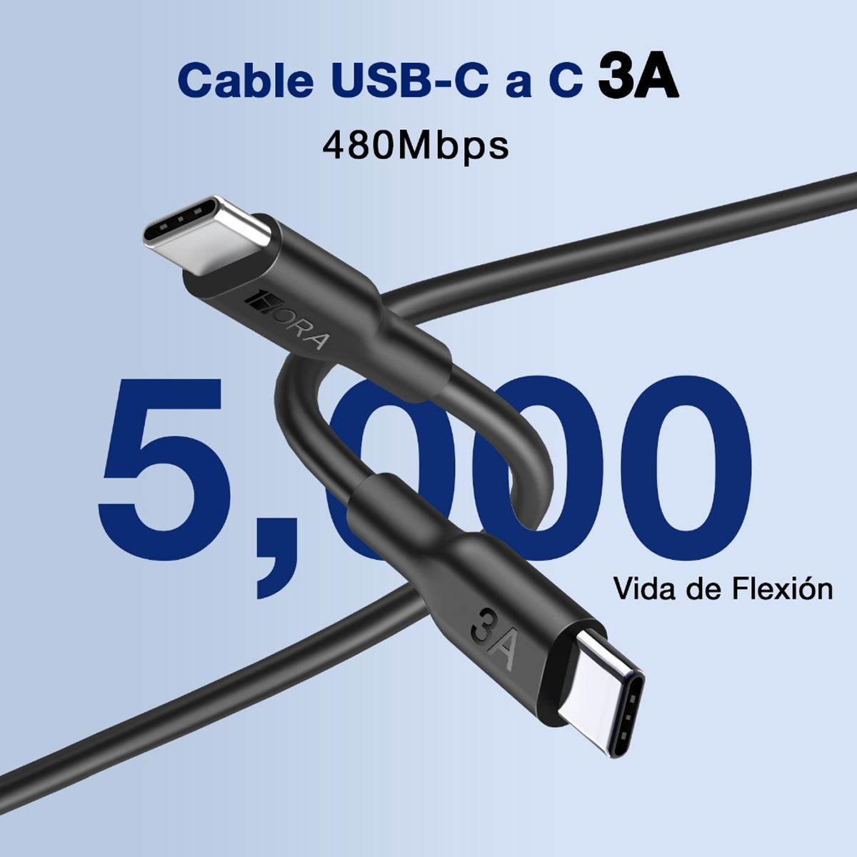 Paquete 10 Piezas Cable 1 Hora Tipo C A C Carga Y Transferencia de datos