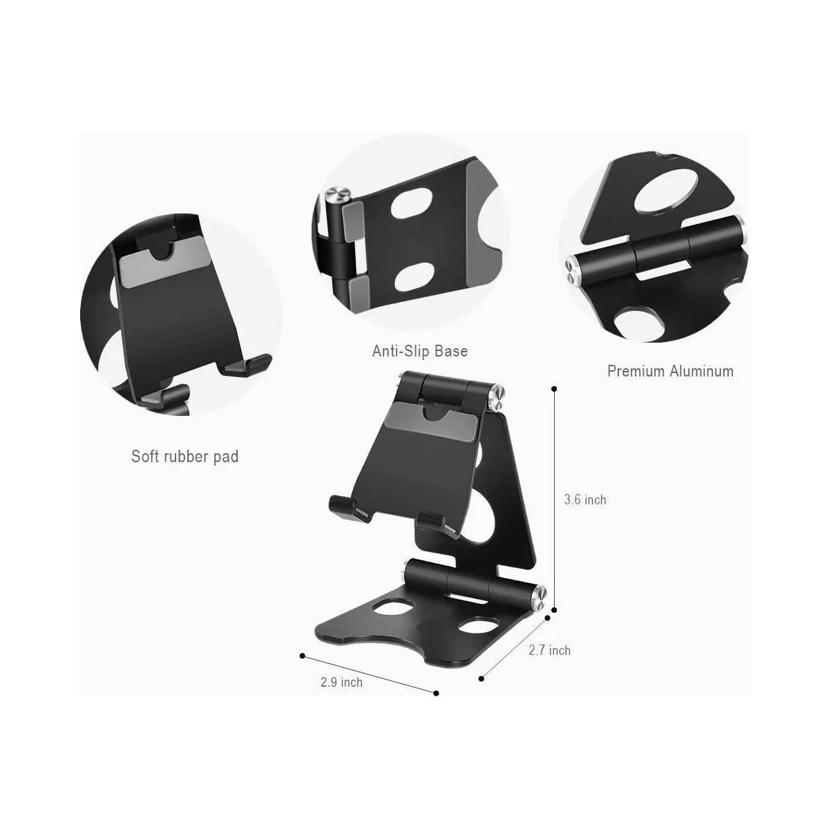 Aluminio Soporte Base De Celular Plegable Escritorio
