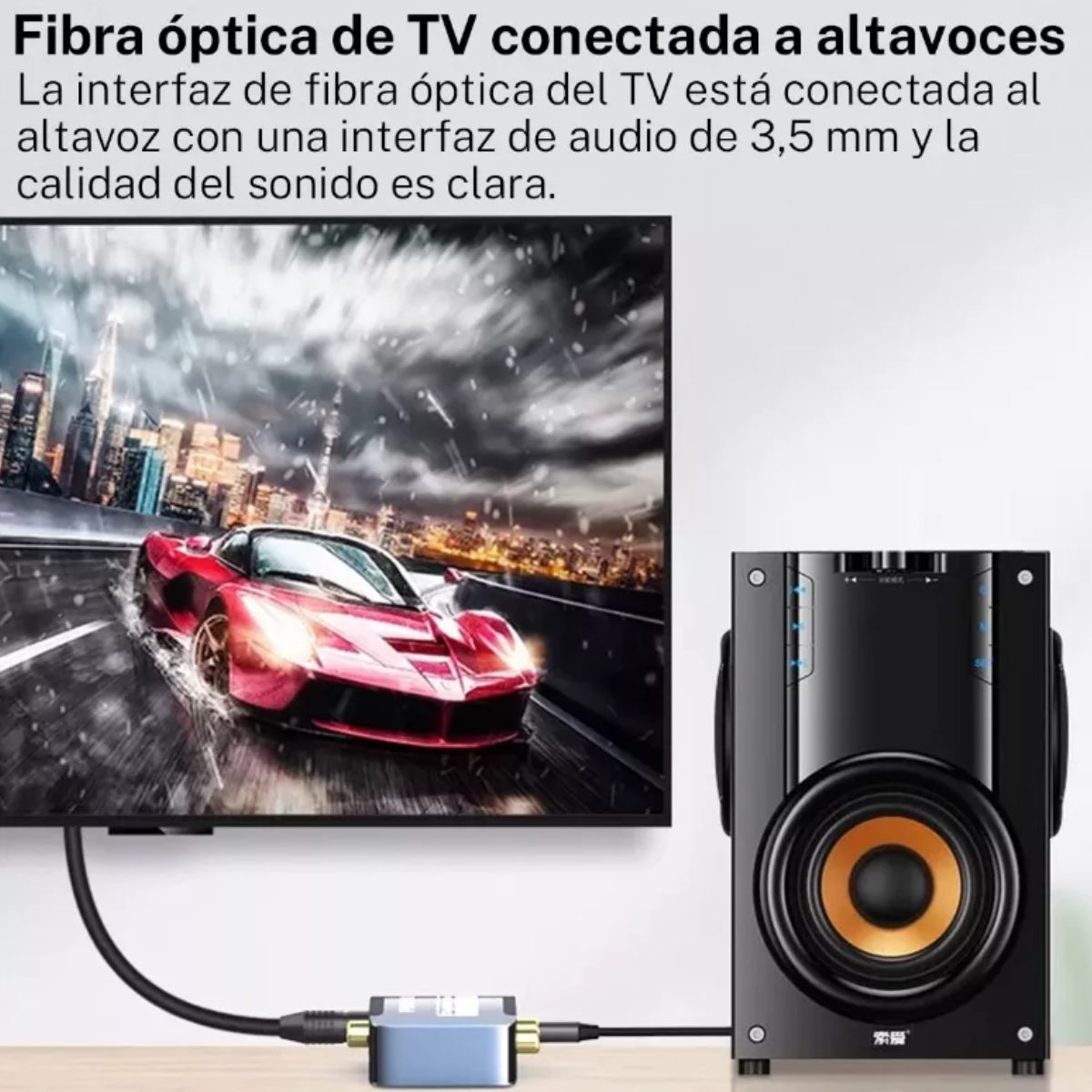 Convertidor De Audio Coaxial De Fibra Óptica Spdif Digital