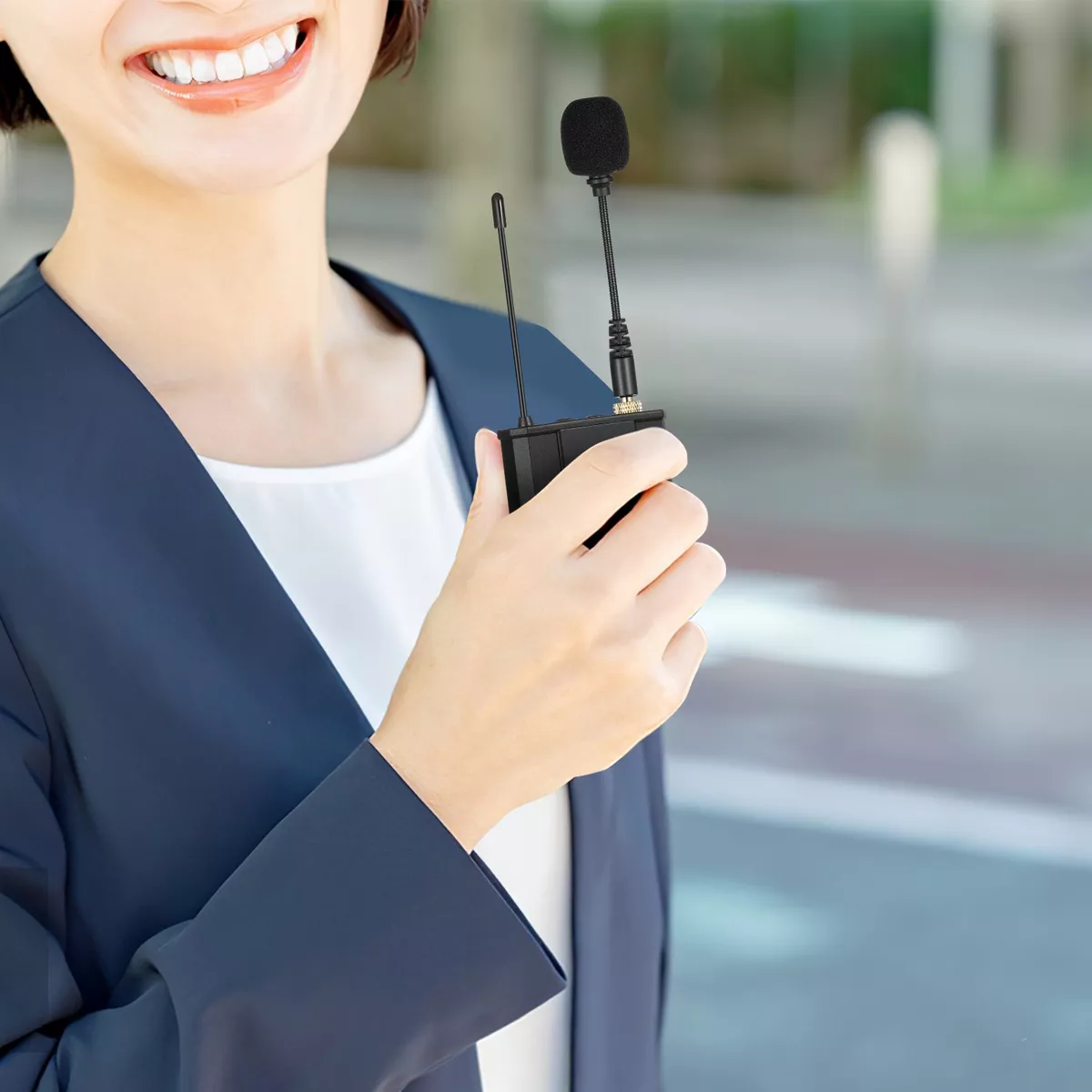 Micrófono Inalámbrico Uhf Bodypack Solapa Con Audífonos 3en1