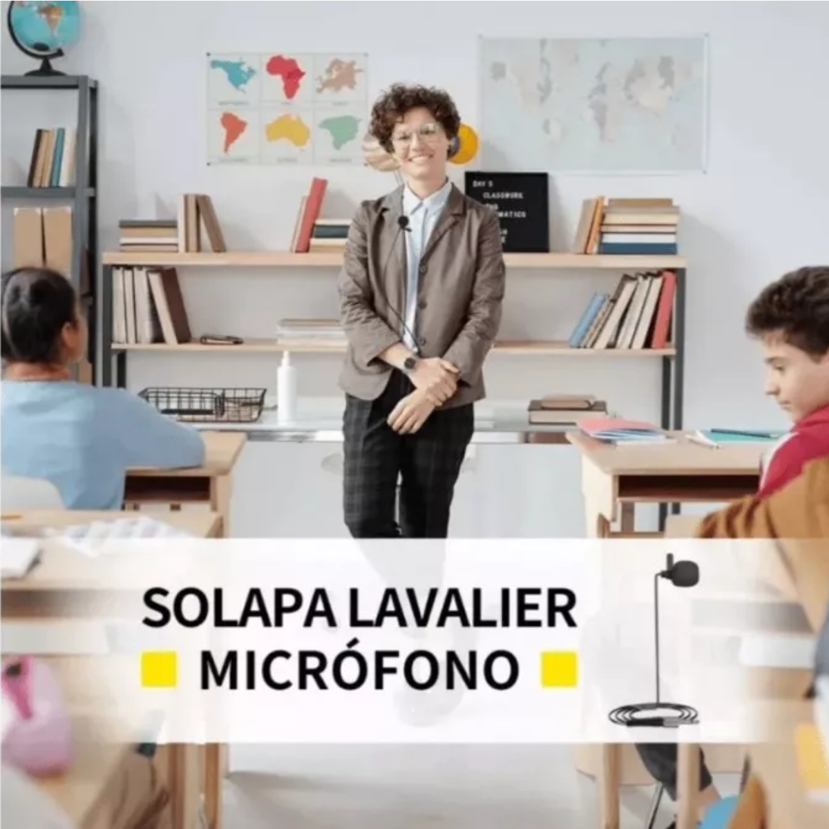 Micrófono Inalámbrico Uhf Bodypack Solapa Con Audífonos 3en1