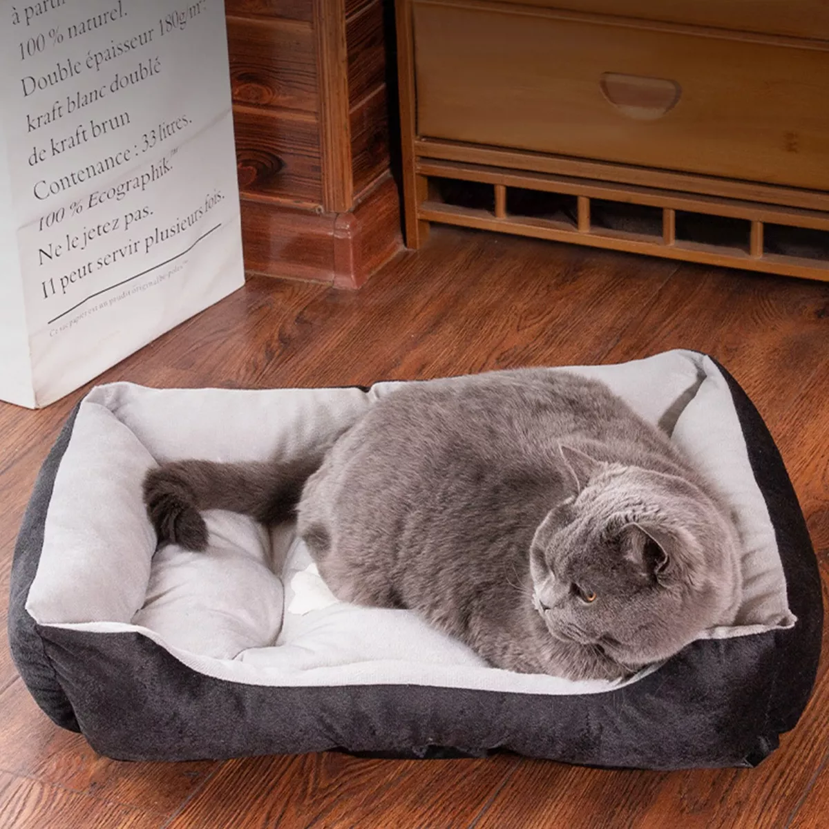 Tapete Cama Mascota Gatos Perros Suave Comoda Durable 50x38