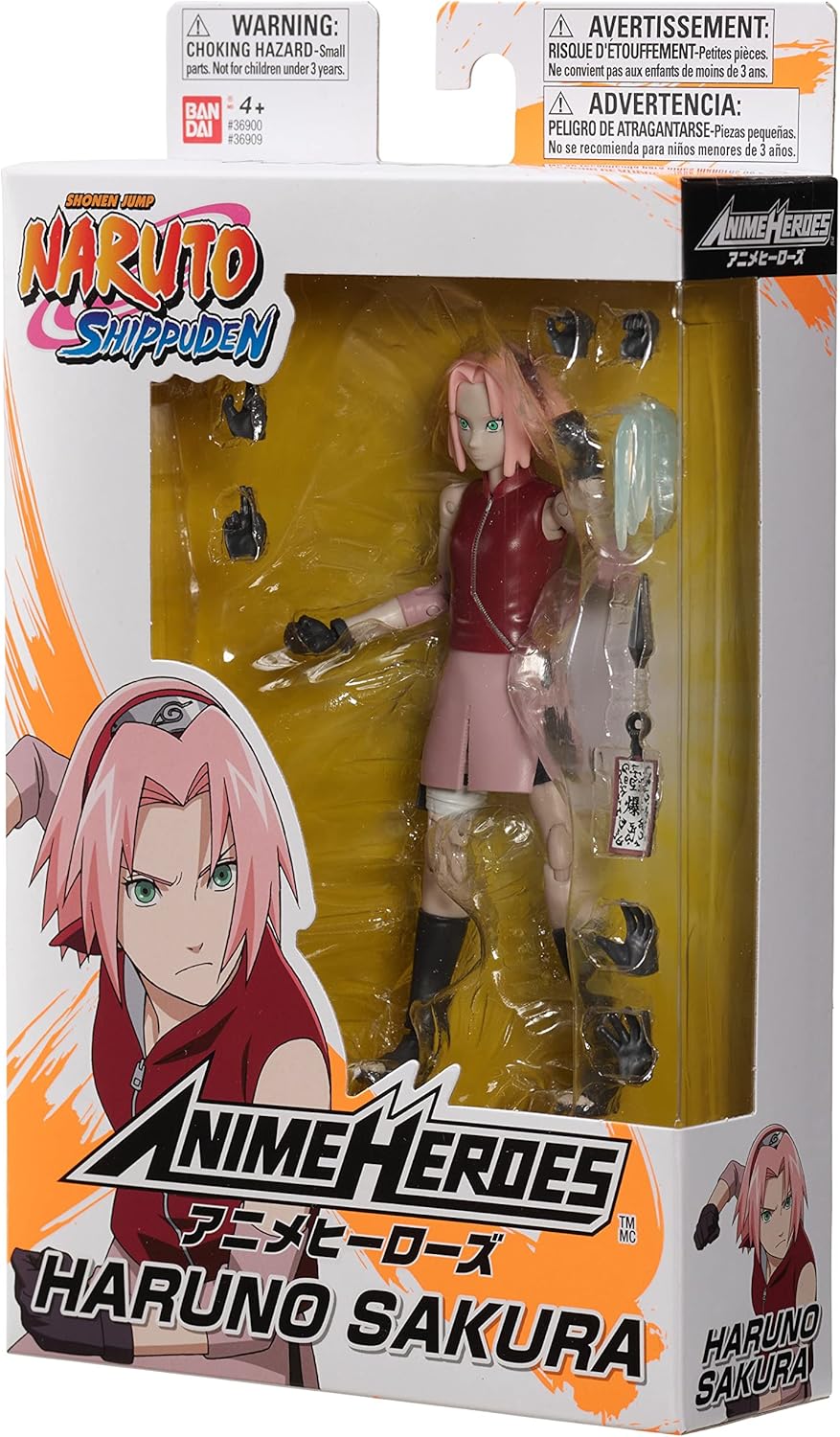 Anime Heroes Naruto Haruno Sakura Articulada de 6.5" Coleccionable Original Bandai 