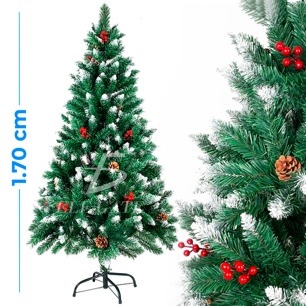Arbol de Navidad con frutos rojos